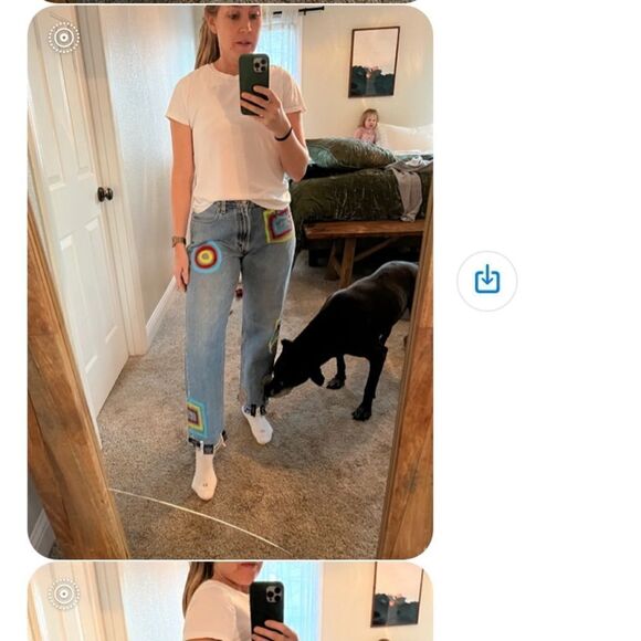 Vintage Levi’s 550 Relaxed Fit Up-Cycled High Rise Mom Jeans Size Men’s 33/30 - Picture 5 of 16